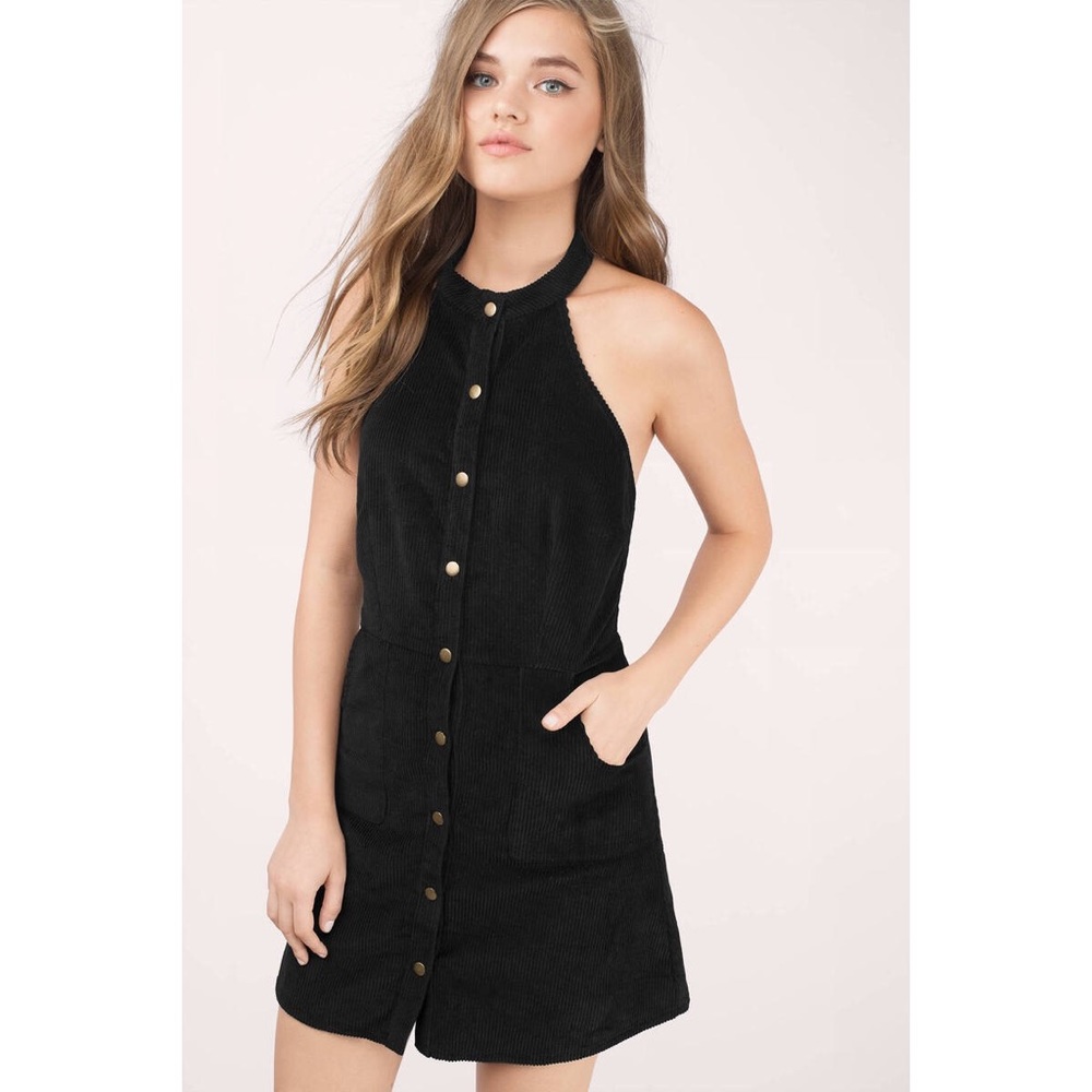 Black halter dress
